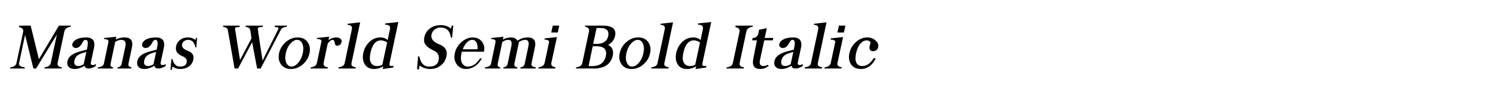 Manas World Semi Bold Italic